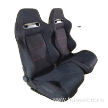 New Pair fabric Red stitch Car Racing Seats